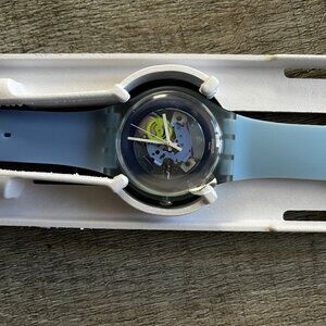 Swatch Limited New Gent 41MM Cool Me Watch SUOS100 Unisex Blue - NEW in box